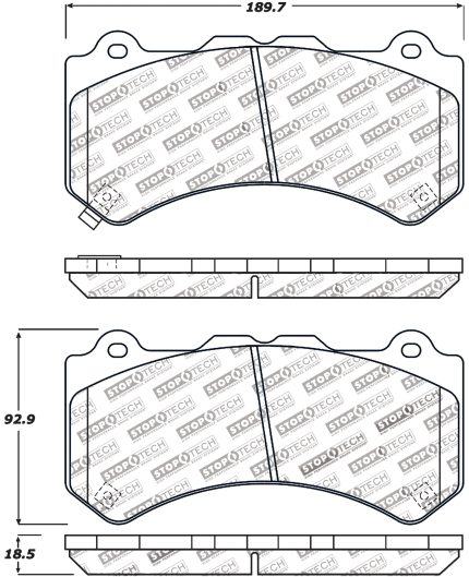 STOPTECH 309.13820 Колодки передние спортивные с шайбами NISSAN GT-R 2009-2018
