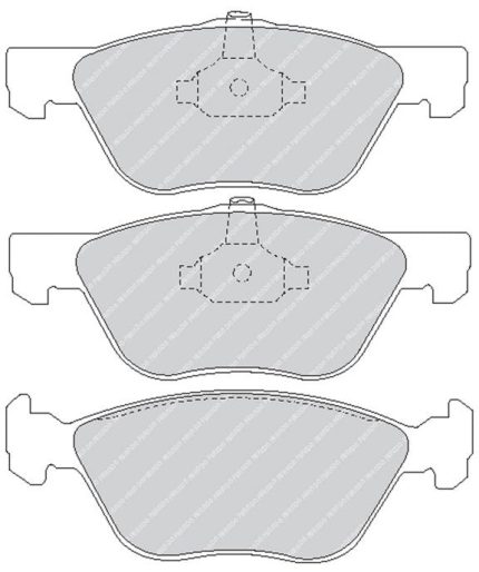 Передние тормозные колодки FERODO FCP1052H DS2500 для ALFA ROMEO GT (937)/147 (937)/156 (932)/GTV