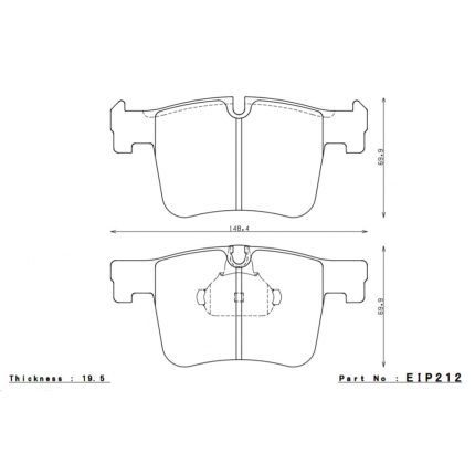 Передние тормозные колодки ENDLESS EIP212MA45B для BMW 328i/330d (F30) 2012-2019 гг.