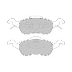 Передние тормозные колодки FERODO FCP1318H DS2500 для FORD Focus 1998-2004 гг.