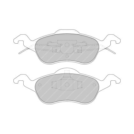 Передние тормозные колодки FERODO FCP1318H DS2500 для FORD Focus 1998-2004 гг.