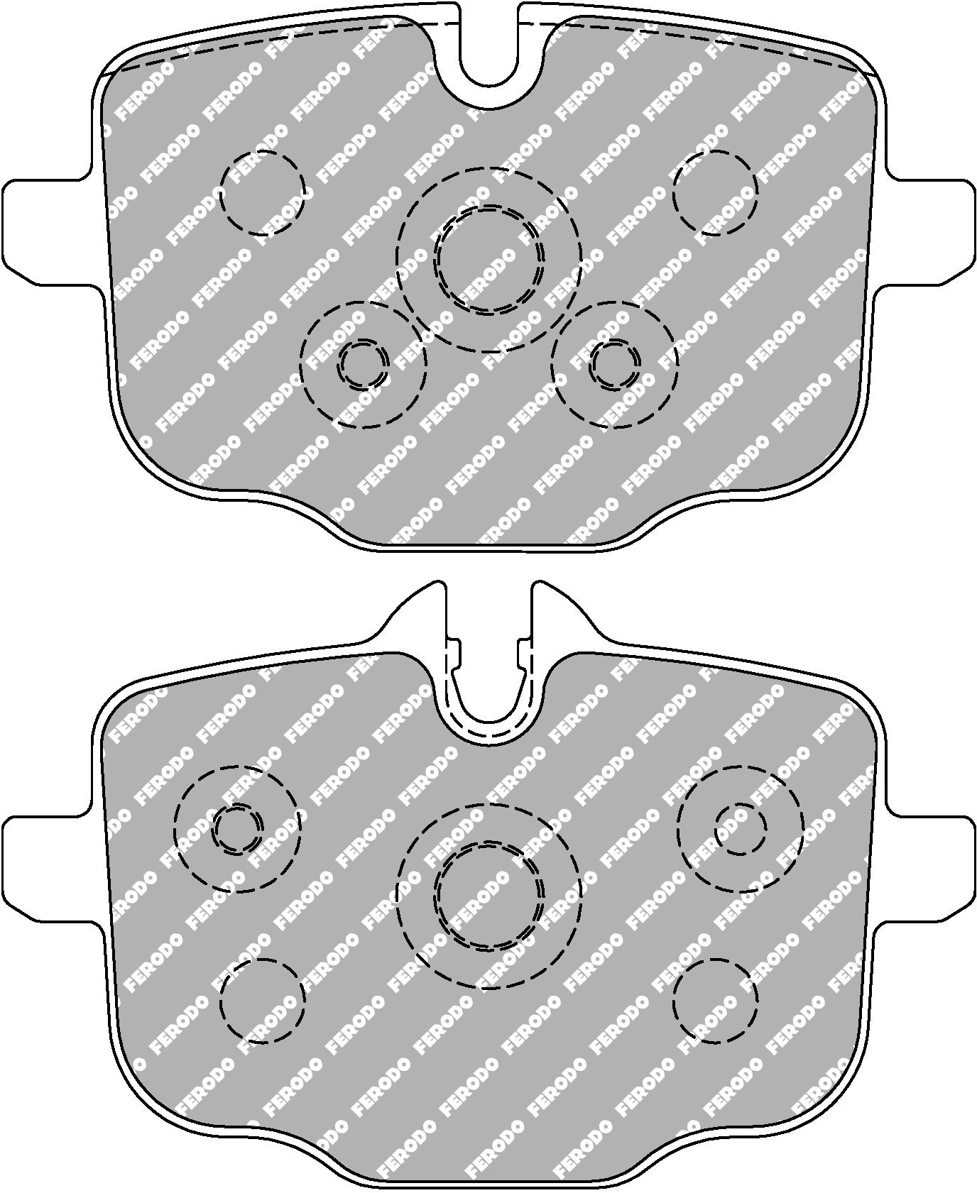 ferodo-fcp4381g-rear-brake-pads Задние тормозные колодки FERODO FCP4381G DS3.12 для BMW M3 (G80) / M4 (G82) / M5 (F10) — изображение 1