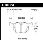 Задние тормозные колодки HAWK HB624R.642 для BMW 335i/X1 xDrive35i 2010-2015 гг. — изображение 2
