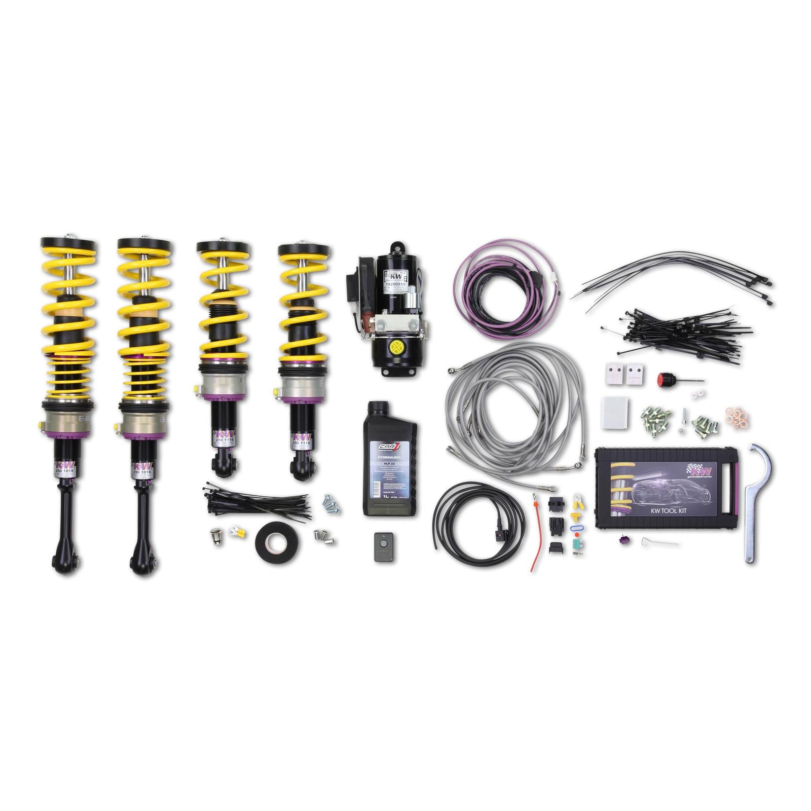 kw-3097140a-coilover-kit-v5 KW 3097140A Комплект койловера V5 + гидравлическая система подъема 4 для PORSCHE (980) Carrera GT 2003-2006 — изображение 1