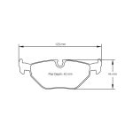 Задние тормозные колодки PAGID 1285-RSL29 для BMW M3 (E36) / M5 (E34) Iron Brakes — изображение 2