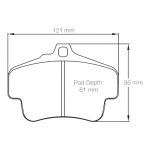 PAGID 2405-RSL29 Задние тормозные колодки для PORSCHE 996 Carrera/GT3/Turbo/987 Boxter S/Cayman S/R Iron Brakes — изображение 2