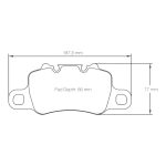 Задние тормозные колодки PAGID 4925-RSC1 для PORSCHE 991/992 GT3/GT3RS/GT2RS/Turbo/981/982/718 Cayman GT4/GT4RS PCCB — изображение 2
