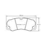 Передние тормозные колодки PAGID 4927-RSC2 для PORSCHE 991/992 GT3/GT3RS/GT2RS/981/982/718 Cayman GT4/GT4RS PCCB — изображение 2