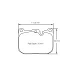 Передние тормозные колодки PAGID 4931-RSL1 для BMW M2 (F87) / M3 (F80) / M4 (F82) Железные тормоза — изображение 2