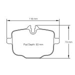 PAGID 4932-RSL19 Задние тормозные колодки RSL19 для BMW M2 (G87) / M3 (G80) / M4 (G82) / M5 (F10) / M6 (F13) — изображение 2