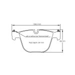 PAGID 8021-RSL19 Задние тормозные колодки для BMW M3 (E90/E92)/M5 (E60)/M6 (E63/E64) — изображение 2