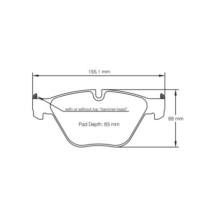 Передние тормозные колодки PAGID 8053-RSL1 для BMW 1M Coupe (E82) / M3 (E90/E92)