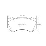 Передние тормозные колодки PAGID 8083-RSC1 для керамических тормозов FERRARI ENZO / F430 — изображение 2