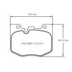 PAGID 8275-RSC1 Передние тормозные колодки RSC1 BMW 3 серии (G20/G21) 4 серии купе (G22/G23/G82) / TOYOTA GR Supra — изображение 2