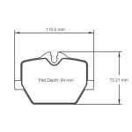 Задние тормозные колодки PAGID 8276-RSL29 для TOYOTA GR Supra (A90) / BMW Z4 (G29) M Sport Iron Brakes — изображение 2