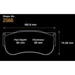 PAGID S2566RSX001 Передние тормозные колодки RSX для PORSCHE 911 GT3 R (992) 2022- — изображение 4