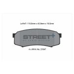 PAGID T8007SP2001 Задние тормозные колодки STREET+ для TOYOTA Land Cruiser Prado (J120/J150) — изображение 2