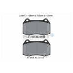 PAGID T8019SP2001 Колодки передние тормозные STREET+ для HONDA Integra Coupe (DC5) NISSAN Skyline Coupe (R32) / 350Z (Z33) — изображение 2