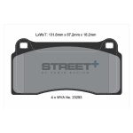 PAGID T8021SP2001 Задние тормозные колодки STREET+ для NISSAN GT-R (R35) / BMW M2 Competition (F87) — изображение 2