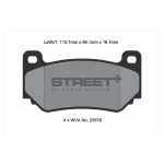 PAGID T8035SP2001 Колодки передние тормозные STREET+ для CATERHAM SEVEN (CF) / MG TF — изображение 2