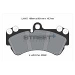 PAGID T8037SP2001 Передние тормозные колодки STREET+ для MERCEDES-BENZ G-Class (W463) / PORSCHE Cayenne (9PA) / VW TOUAREG — изображение 2