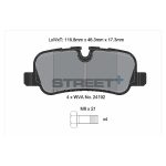 PAGID T8061SP2001 Задние тормозные колодки STREET+ для LAND ROVER Discovery III-IV / RANGE ROVER III — изображение 2