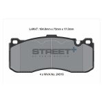 PAGID T8068SP2001 Передние тормозные колодки для BMW 1 серии (E81/E82/E87/E88)/3 серии (E90/E91/E92/E93)/Mini (R56) (STREET+) — изображение 2
