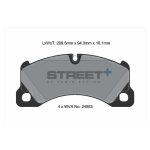 PAGID T8077SP2001 Колодки передние тормозные STREET+ для PORSCHE Panamera (970) / VW Touareg (7LA, 7L6, 7L7) — изображение 2