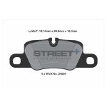 PAGID T8078SP2001 Задние тормозные колодки STREET+ для PORSCHE 911 Carrera S/4S/GTS/4GTS 2012-2019 — изображение 2