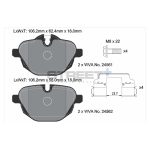 PAGID T8079SP2001 Задние тормозные колодки STREET+ для BMW 5 (G30, F90) / 7 (G11, G12) / X4 (G02, F98) — изображение 2