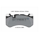Передние тормозные колодки PAGID T8086SP2001 STREET+ для MERCEDES-BENZ AMG GT (C190) 2014- — изображение 2