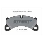 PAGID T8087SP2001 Колодки передние тормозные STREET+ для PORSCHE Cayenne (92A) — изображение 2
