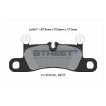 PAGID T8091SP2001 Колодки задние тормозные STREET+ для PORSCHE Cayenne (92A) / VW Touareg (7P5, 7P6) — изображение 2