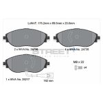 PAGID T8092SP2001 Передние тормозные колодки STREET+ для AUDI Q3 (G2B) / VW Golf VII / VW T-ROC — изображение 2
