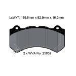 PAGID T8127SP2001 Передние тормозные колодки для NISSAN GT-R (R35) / CHEVROLET Corvette (C7) (STREET+) — изображение 2