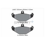 PAGID T8150SP2001 Задние тормозные колодки STREET+ для LOTUS 2 Eleven 2007-2011 — изображение 2