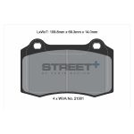 PAGID T8155SP2001 Колодки передние тормозные STREET+ для FORD Focus I (DAW, DBW) RS — изображение 2
