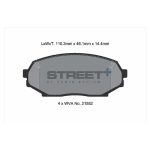 PAGID T8157SP2001 Колодки передние тормозные STREET+ для MAZDA MX-5 I (NA) / ISUZU Impulse — изображение 2