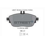 Передние тормозные колодки PAGID T8215SP2001 STREET+ для MERCEDES-BENZ B-CLASS Sports Tourer (W246/W242) — изображение 2