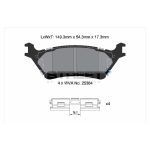 Задние тормозные колодки PAGID T8220SP2001 STREET+ для пикапа FORD F-150 с удлиненной кабиной 2017 г. — изображение 2