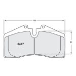 PFC 0447.11.17.44 Тормозные колодки передние для PORSCHE 964 Turbo / 993 Turbo / 928 / 944 / 968 / STOPTECH 4-Pot ST40 (11 Compound, 17 мм) — изображение 2