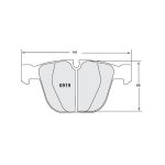PFC 0919.332.16.44 Колодки задние тормозные Race 332 CMPD 16 мм для BMW M3 (E90/E92/E93) 2008-2013 гг. — изображение 3