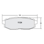 Колодки задние тормозные PFC 1124.08.16.44 для SUBARU BRZ / TOYOTA GT86 / GR86 — изображение 2