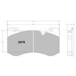 PFC 2478.331.19.44 Колодки передние тормозные для BMW M2 (G87) / M3 (G80) / M4 (G82) (331 Compound, 19 мм) — изображение 2