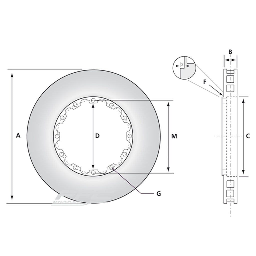 pfc-33032004745 PFC 330.32.0047.46 Сменный тормозной ротор правый V2 330x32 мм — изображение 1