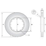 PFC 381.30.0053.45 Сменный задний левый тормозной ротор V2 381x30 мм для NISSAN GT-R (R35) 2009-