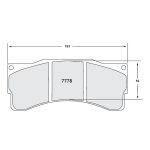 PFC 7778.39.25.44 Колодки передние тормозные Race для суппорта AP Racing CP9665 / BMW Z4 GT3 (39 Compound, 25 мм) — изображение 2