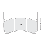 PFC 7790.331.25.44 Колодки передние тормозные Race 331 CMPD 25 мм для SUBARU BRZ (ZC6) / TOYOTA GT86 (ZN6) / AP Racing Caliper CP9668 — изображение 2