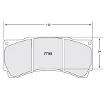 PFC 7790.40.25.44 Тормозные колодки 40 CMPD 25 мм для AUDI RS3 LMS/TT Cup/BMW M3 GT4/Alpina B6 GT3 — изображение 2
