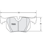 PFC 7855.08.16.44 Колодки задние тормозные RACE 08 CMPD для BMW M3 (E46) 2000-2006 гг.